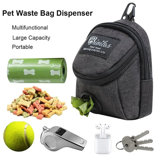 Portable Dog Training Treat Bag Outdoor Pet Dog Treat Pouch Puppy Snack Reward Waist Bag Dog Poop Bag Dispenser Pet Accessories - Asmota