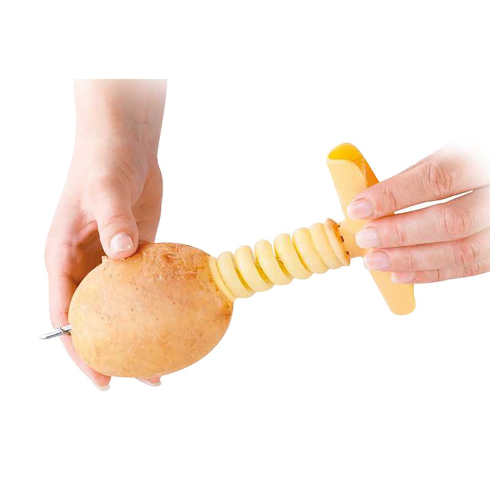 Potato Tower Chip Slicer Spiral Machine Spiral Slicer Tornado Twister Manual Cutter Tool Easy To Clean Kitchen Gadgets - Asmota