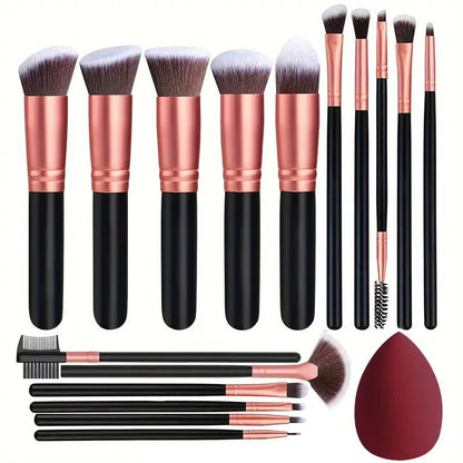 Professional 3/14/16Pcs Makeup Brushes Set Soft Fluffy Eye Shadow Foundation Concealer Blending Blush Brushes Women Beauty Tools - Asmota