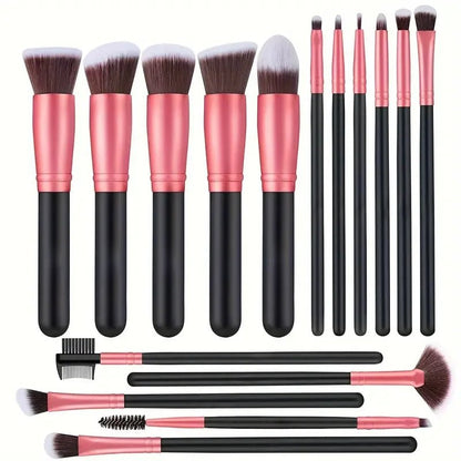 Professional 3/14/16Pcs Makeup Brushes Set Soft Fluffy Eye Shadow Foundation Concealer Blending Blush Brushes Women Beauty Tools - Asmota