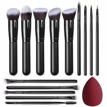 Professional 3/14/16Pcs Makeup Brushes Set Soft Fluffy Eye Shadow Foundation Concealer Blending Blush Brushes Women Beauty Tools - Asmota