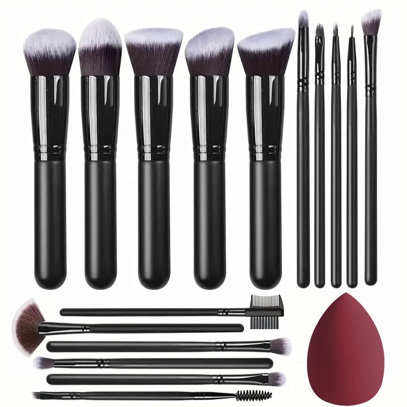 Professional 3/14/16Pcs Makeup Brushes Set Soft Fluffy Eye Shadow Foundation Concealer Blending Blush Brushes Women Beauty Tools - Asmota