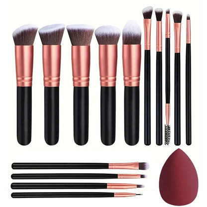 Professional 3/14/16Pcs Makeup Brushes Set Soft Fluffy Eye Shadow Foundation Concealer Blending Blush Brushes Women Beauty Tools - Asmota