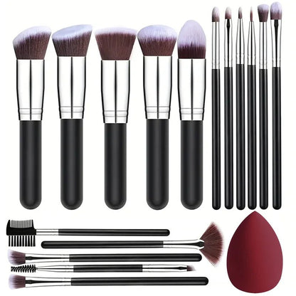 Professional 3/14/16Pcs Makeup Brushes Set Soft Fluffy Eye Shadow Foundation Concealer Blending Blush Brushes Women Beauty Tools - Asmota