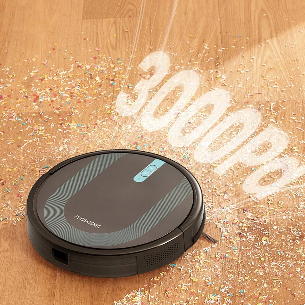 Proscenic 850T Smart Robot Cleaner 3000Pa Suction Three Cleaning Modes 250ml Dust Collector 200ml Electric Water Tank Alexa Google Home App Control - Asmota