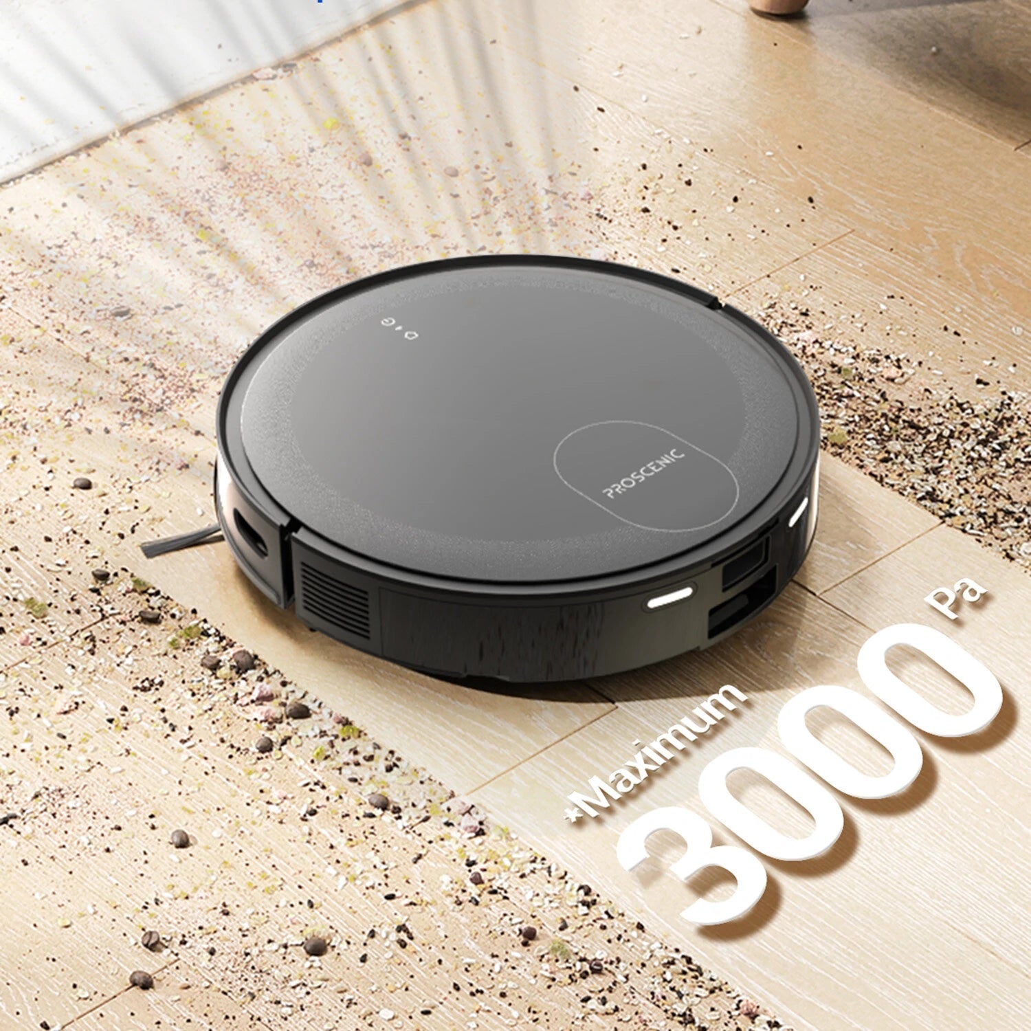 Proscenic X1 Smart Vacuum Cleaner 3000PA Suction High Frequency Vibration Mop with Automatic Garbage Recovery Bucket Radar Navigation APP Control - Asmota