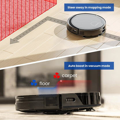 Proscenic X1 Smart Vacuum Cleaner 3000PA Suction High Frequency Vibration Mop with Automatic Garbage Recovery Bucket Radar Navigation APP Control - Asmota