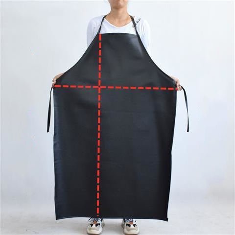PU Leather Oil Proof And Waterproof Apron Men's And Women's Working Kitchen Leather Apron - Asmota