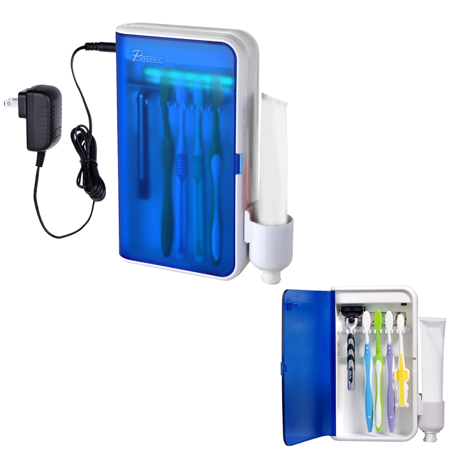 Pursonic UV Ultraviolet Family Toothbrush Sanitizer Sterilizer Cleaner with AC Adapter - Asmota