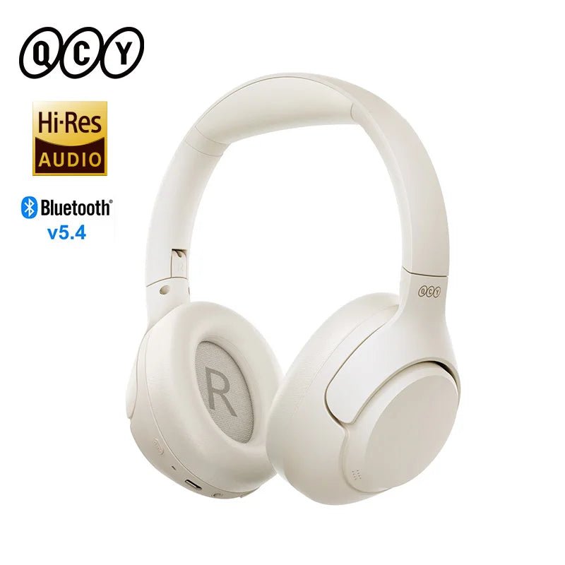 QCY H3 ANC 43dB Active Noise Cancellation Headphones Hi - Res Audio Wireless Earphones Bluetooth 5.4 Over the Ear Headsets 60Hrs - Asmota