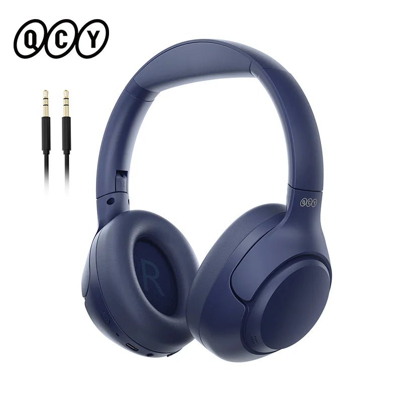 QCY H3 ANC 43dB Active Noise Cancellation Headphones Hi - Res Audio Wireless Earphones Bluetooth 5.4 Over the Ear Headsets 60Hrs - Asmota