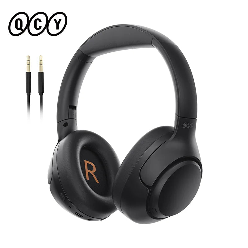 QCY H3 ANC 43dB Active Noise Cancellation Headphones Hi - Res Audio Wireless Earphones Bluetooth 5.4 Over the Ear Headsets 60Hrs - Asmota