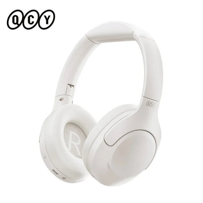 QCY H3 Lite ANC Wireless Headphones 40mm Driver Bluetooth 5.3 Earphones Active Noise Cancellation Over Ear Headset Clear HD Call - Asmota