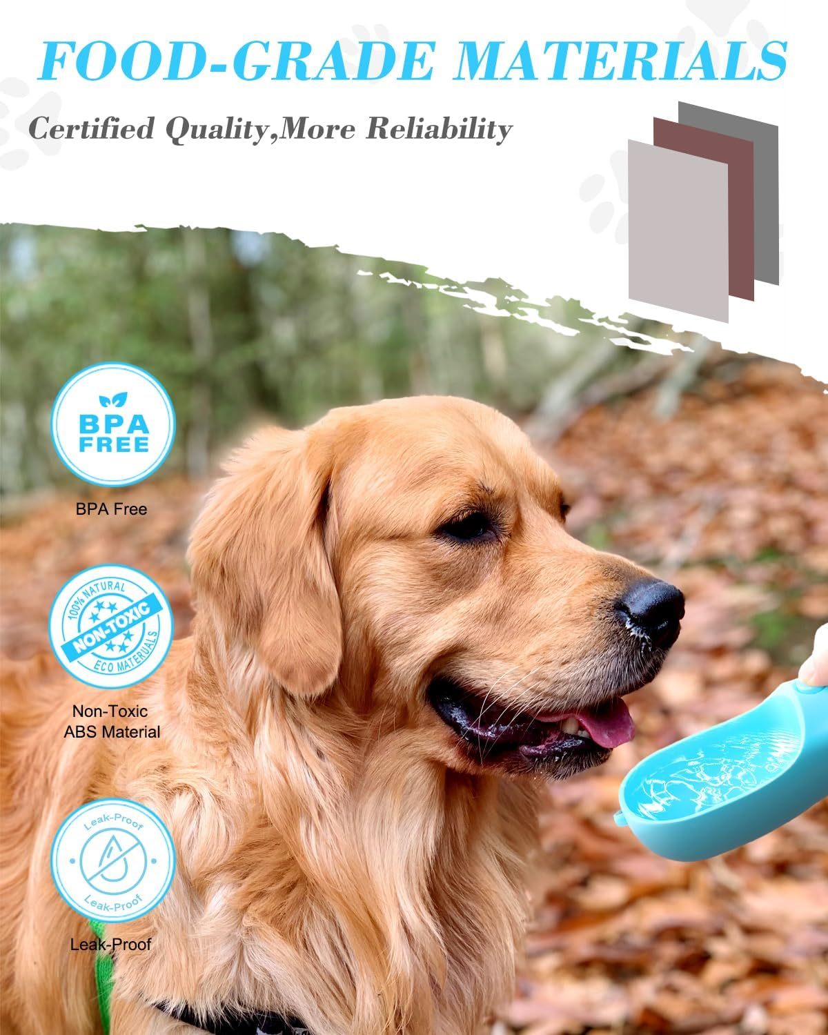 Ravel Puppy Water Bowl Dog Water Bottle With Food Container Portable Pet Dispenser Dog Stuff Accessories Items Puppy Essentials Necessities For Yorkie Chihuahua Cat Walking And Hiking - Asmota