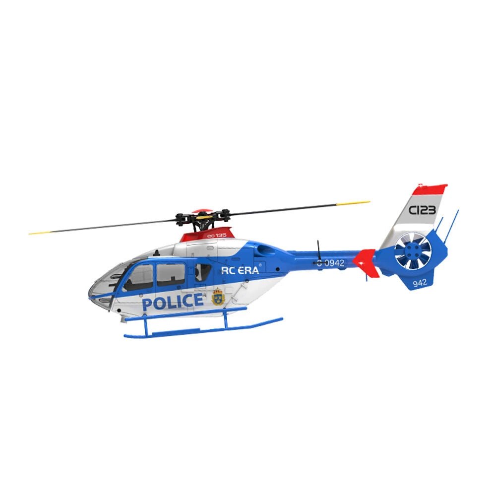 RC ERA C123 2.4G 6CH 6 - Axis Gyro Optical Flow Localization Altitude Hold 1:36 EC135 Scale RC Helicopter RTF - Asmota