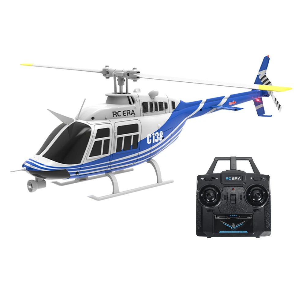 RC ERA C138 Bell 206 2.4G 6CH 6 - Axis Gyro 1:33 Scale Altitude Hold Flybarless RC Helicopter RTF - Asmota