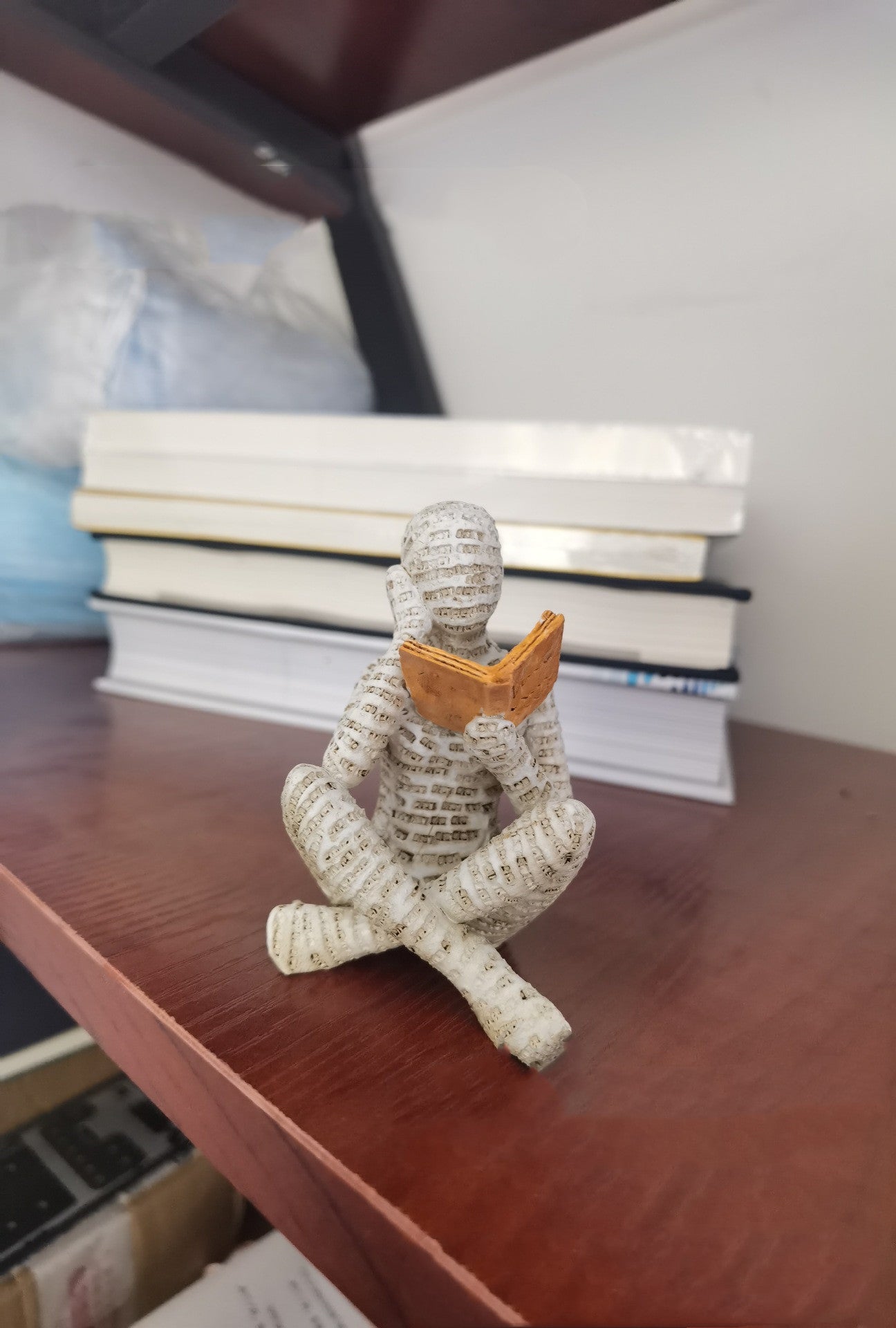 Reading Woman Thinker Resin Statue House Decoration Ornament Character Sculpture Home Decor Ornament Bookshelf Decoration - Asmota