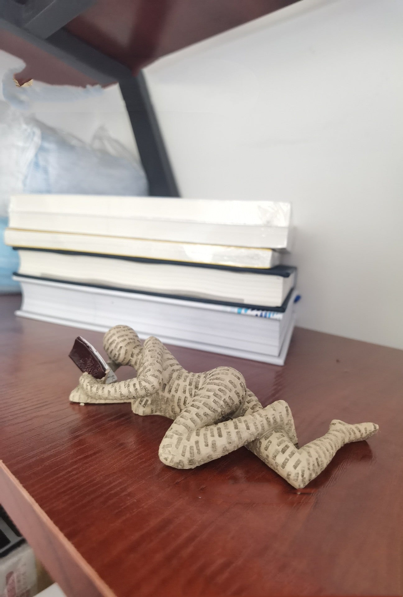 Reading Woman Thinker Resin Statue House Decoration Ornament Character Sculpture Home Decor Ornament Bookshelf Decoration - Asmota