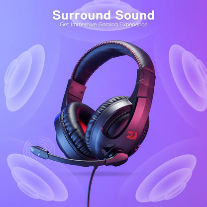 Redragon H211 Cronus White Wired Gaming Headset, Stereo Surround Sound, Noise - Canceling Microphone, Dynamic RGB Backlight, - Asmota