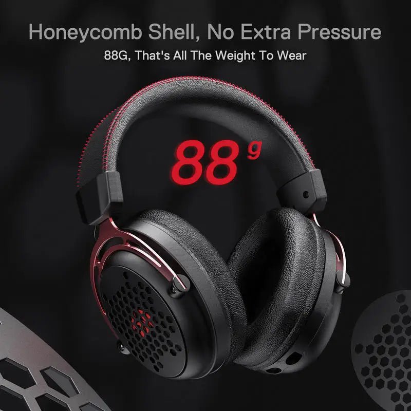 Redragon H386 USB Diomedes Wired Gaming Headset 7.1 Surround Sound 53MM Drivers Detachable Microphone Headphone - Asmota