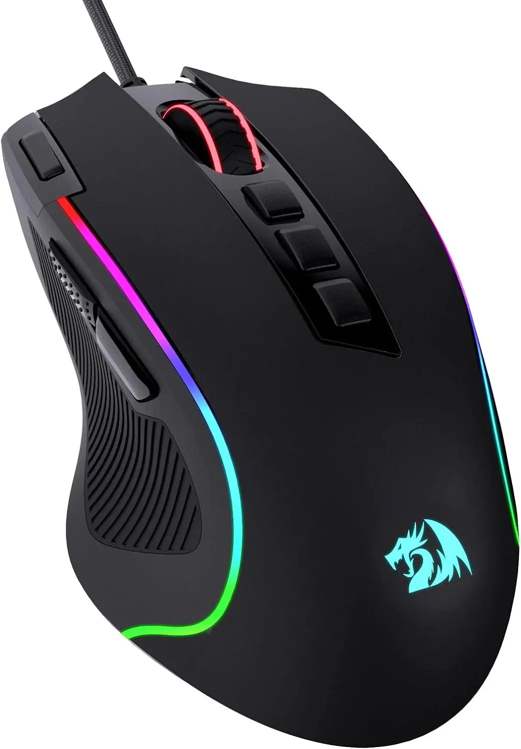 Redragon M612 Predator RGB Gaming Mouse 8000 DPI Wired Optical with 11 Programmable Buttons, White - Asmota
