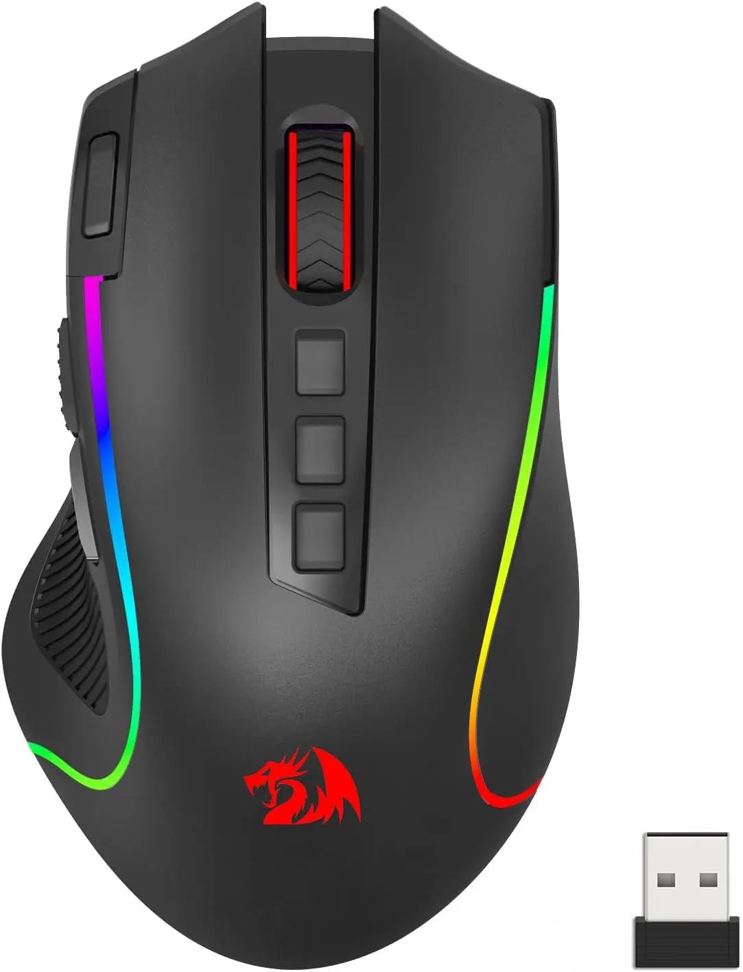 Redragon M612 PRO BT & 2.4RGB Gaming Mouse, 8000 DPI Wired/Wireless Optical Gamer Mice 11 Programmable Buttons & 6 Backlit Modes - Asmota