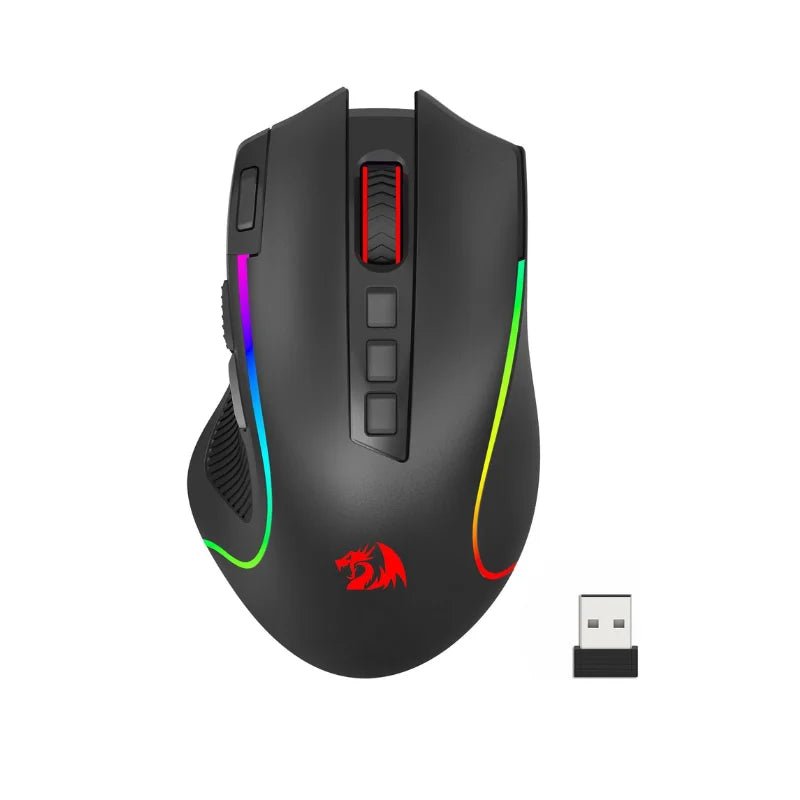 Redragon M612 PRO BT & 2.4RGB Gaming Mouse, 8000 DPI Wired/Wireless Optical Gamer Mice 11 Programmable Buttons & 6 Backlit Modes - Asmota