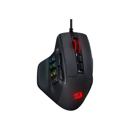 Redragon M811 Aatrox MMO Gaming Mouse, 15 Programmable Buttons Wired RGB Gamer Mouse w/ Ergonomic Natural Grip Build - Asmota