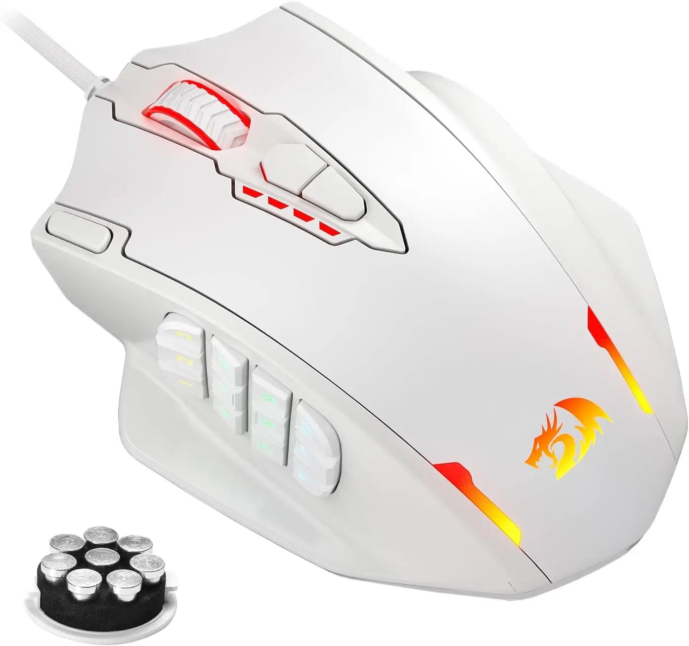 Redragon M908 RGB Backlight LED USB Wired Gaming Mouse 18 Programmable Mouse Buttons 12400 DPI - Asmota