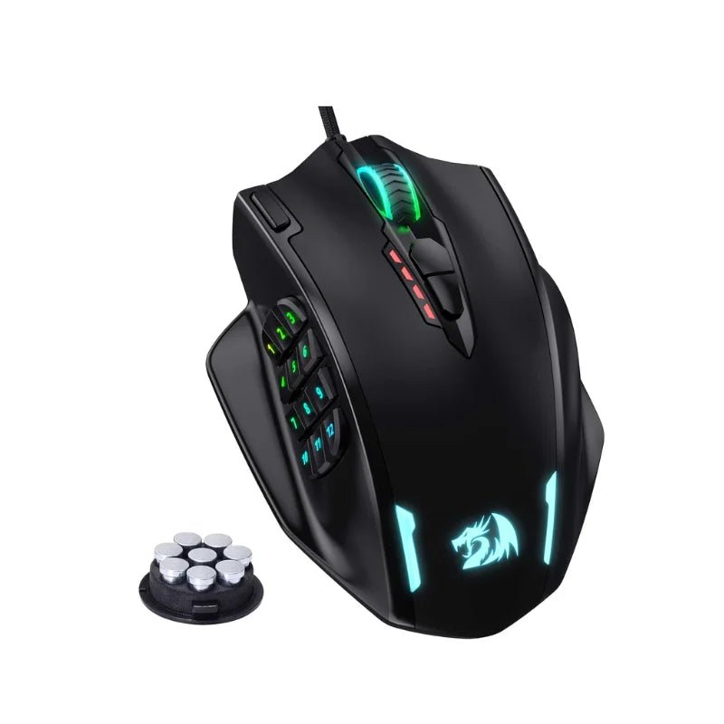 Redragon M908 RGB Backlight LED USB Wired Gaming Mouse 18 Programmable Mouse Buttons 12400 DPI - Asmota