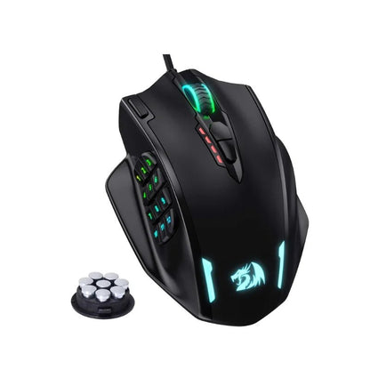 Redragon M908 RGB Backlight LED USB Wired Gaming Mouse 18 Programmable Mouse Buttons 12400 DPI - Asmota
