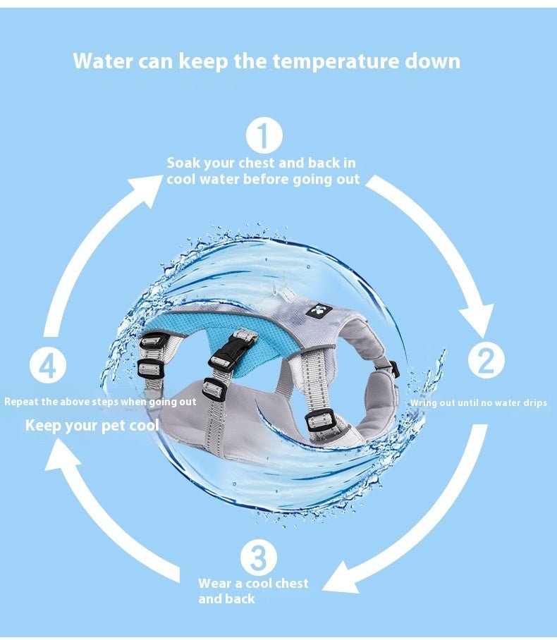 Reflective Pet Cooling Clothes Chest Strap - Asmota