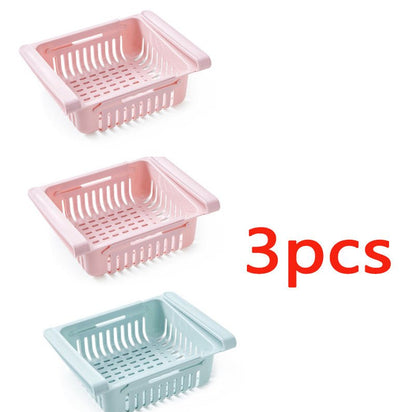 Refrigerator Storage Basket Stretchable Multifunction Kitchen Refrigerator Storage Box - Asmota