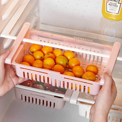 Refrigerator Storage Basket Stretchable Multifunction Kitchen Refrigerator Storage Box - Asmota