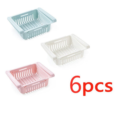 Refrigerator Storage Basket Stretchable Multifunction Kitchen Refrigerator Storage Box - Asmota
