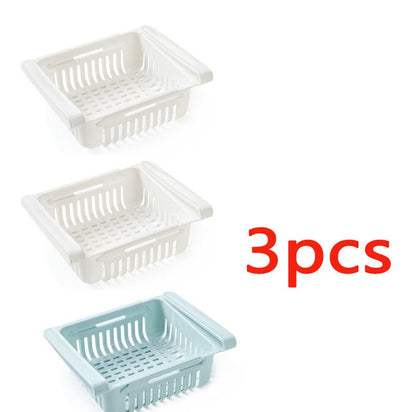 Refrigerator Storage Basket Stretchable Multifunction Kitchen Refrigerator Storage Box - Asmota