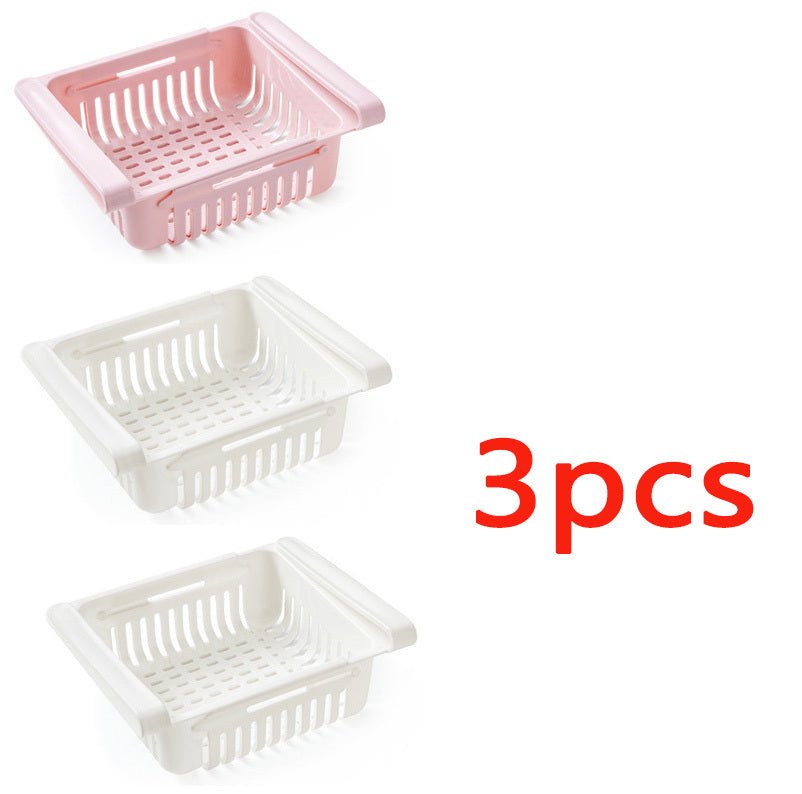 Refrigerator Storage Basket Stretchable Multifunction Kitchen Refrigerator Storage Box - Asmota