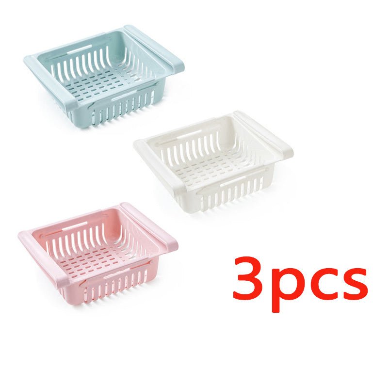 Refrigerator Storage Basket Stretchable Multifunction Kitchen Refrigerator Storage Box - Asmota
