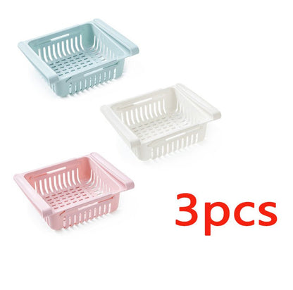 Refrigerator Storage Basket Stretchable Multifunction Kitchen Refrigerator Storage Box - Asmota