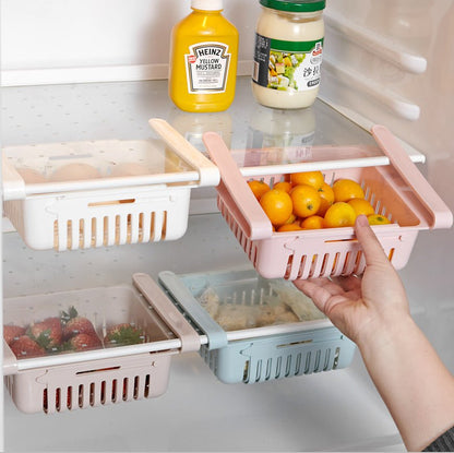 Refrigerator Storage Basket Stretchable Multifunction Kitchen Refrigerator Storage Box - Asmota
