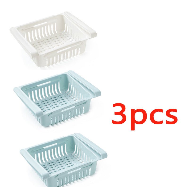 Refrigerator Storage Basket Stretchable Multifunction Kitchen Refrigerator Storage Box - Asmota