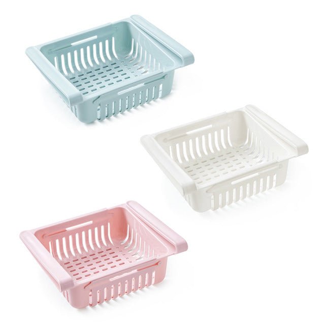 Refrigerator Storage Basket Stretchable Multifunction Kitchen Refrigerator Storage Box - Asmota