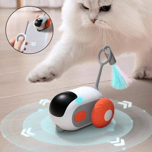 Remote Control Interactive Cat Car Toy USB Charging Chasing Automatic Self - moving Remote Smart Control Car Interactive Cat Toy Pet Products - Asmota