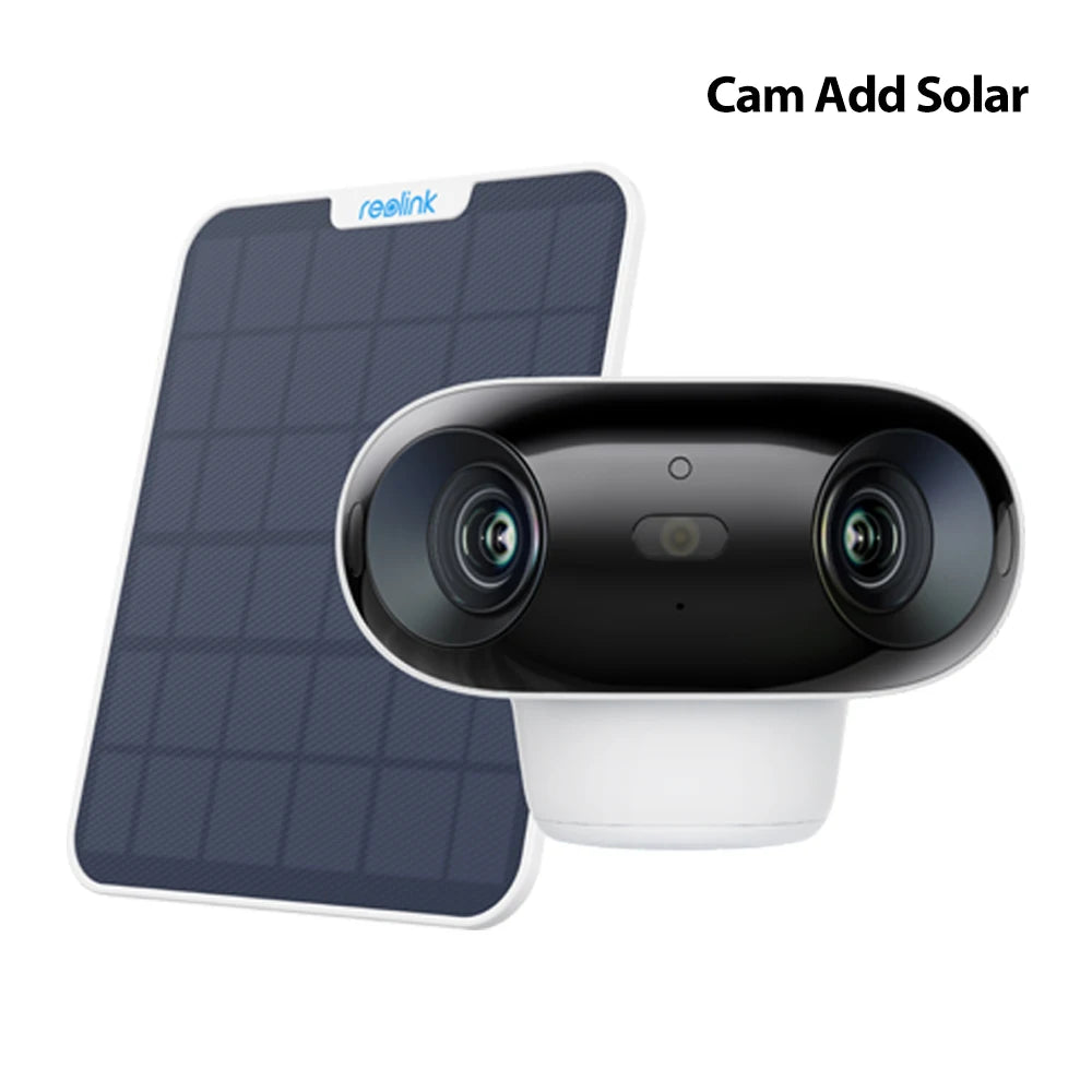 Reolink 4K Solar & Battery Powered Wireless Security Camera 180° ColorX Night Vision Outdoor WiFi Camera AI Home Hub Compatible - Asmota