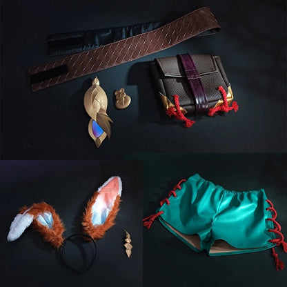 ROLECOS LOL Aurora Cosplay Costume Game LOL Champion The Witch Between Worlds Aurora Halloween Women Suit with Hat Champion Skin - Asmota