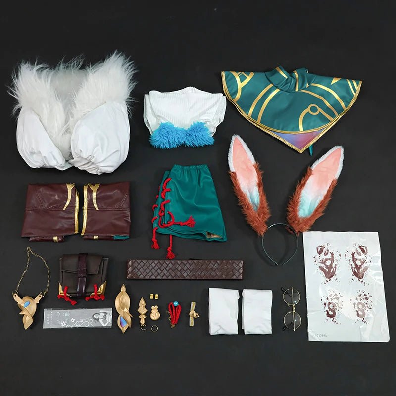 ROLECOS LOL Aurora Cosplay Costume Game LOL Champion The Witch Between Worlds Aurora Halloween Women Suit with Hat Champion Skin - Asmota