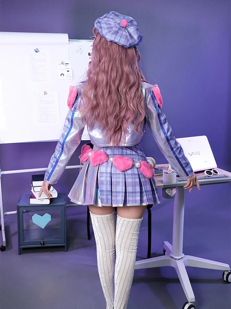 ROLECOS LOL Heartache & Heartthrob Caitlyn Cosplay Costume LOL Valentine's Day New Skin Women Cosplay Costume Halloween Full Set - Asmota