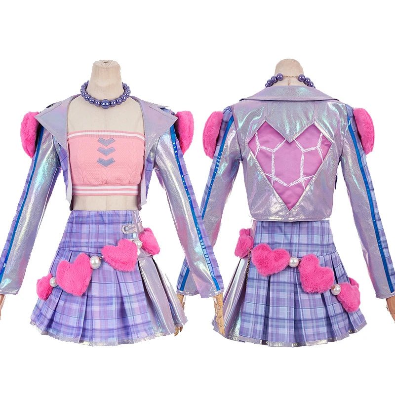 ROLECOS LOL Heartache & Heartthrob Caitlyn Cosplay Costume LOL Valentine's Day New Skin Women Cosplay Costume Halloween Full Set - Asmota