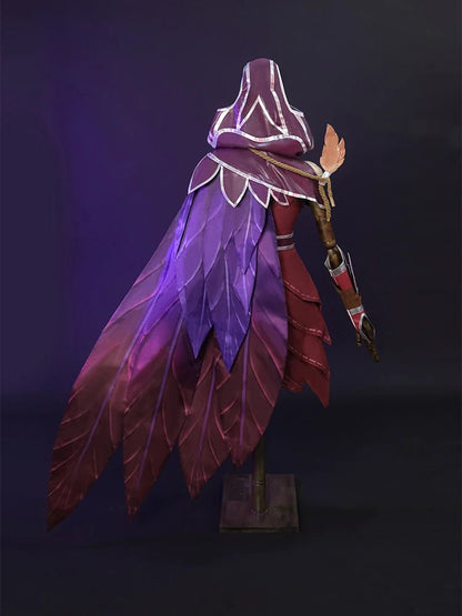 ROLECOS LOL The Rebel Xayah Cosplay Costume Game LOL Xayah New Champion Outfit Halloween Women Suit with Cloak - Asmota