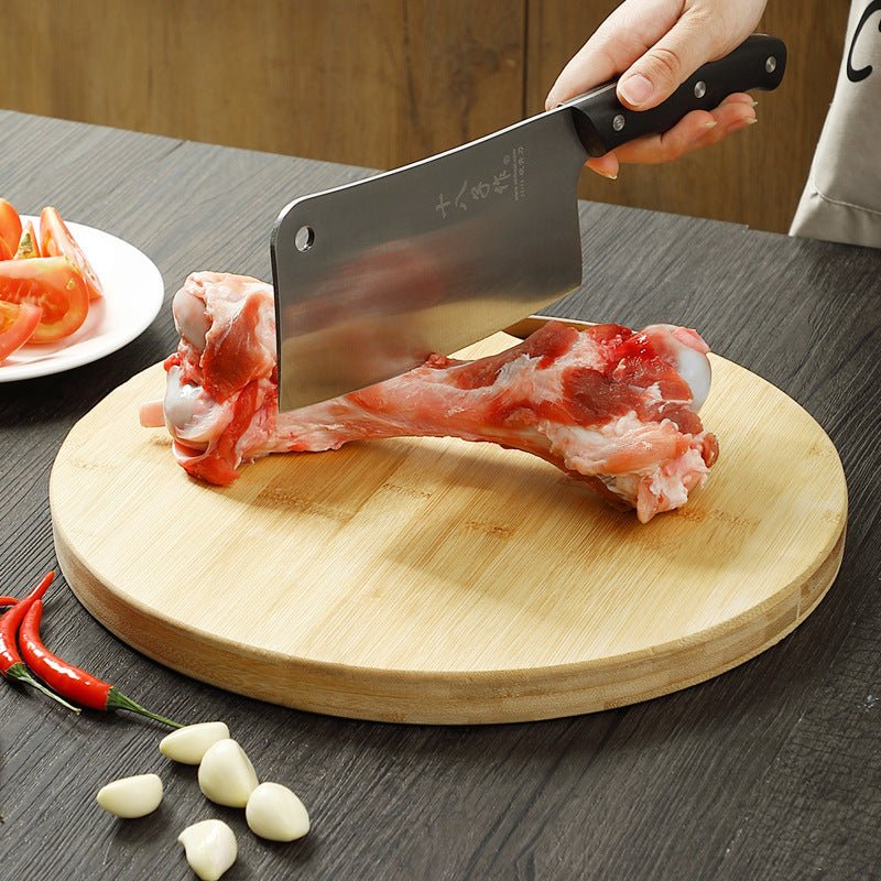 Round Cutting Board Household Thick Solid Wood Bamboo Cutting Board Kitchen Fruit Cutting Board Small Cutting Board Cutting Board Cutting Board - Asmota